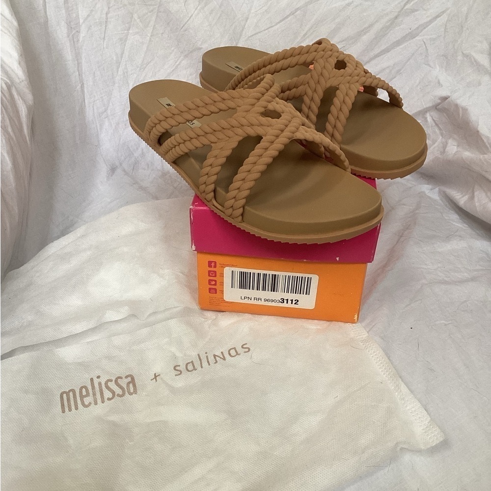 Melissa Cosmic + salinas AD NIB Tan Sandals, Women’s Size 10M
